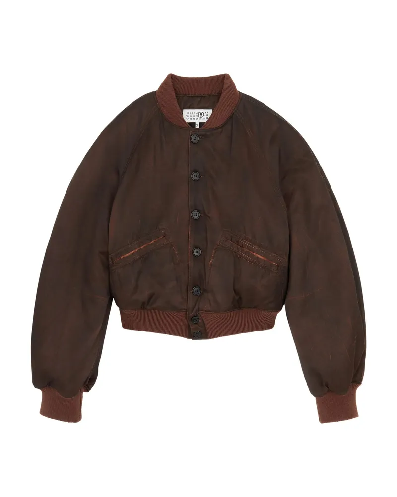Maison Margiela Button-up Bomber Jacket Brown