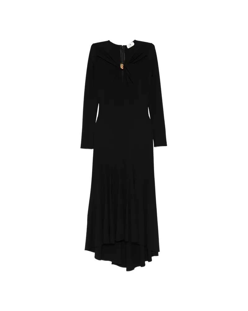 Elisabetta Franchi Long-sleeve Midi Dress Black