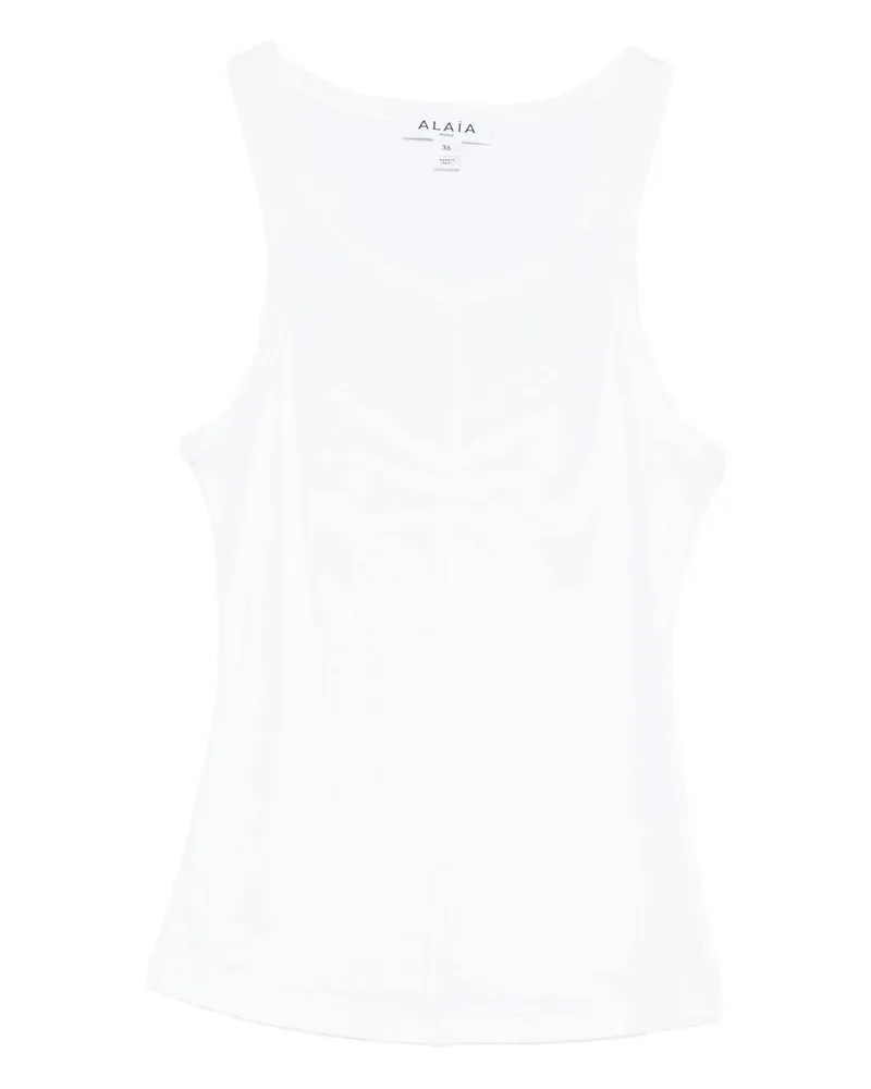 Alaïa Scoop-neck Tank Top White