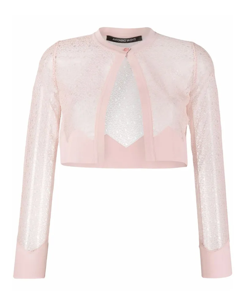 Antonino Valenti Cropped Wide-leg Trousers Pink