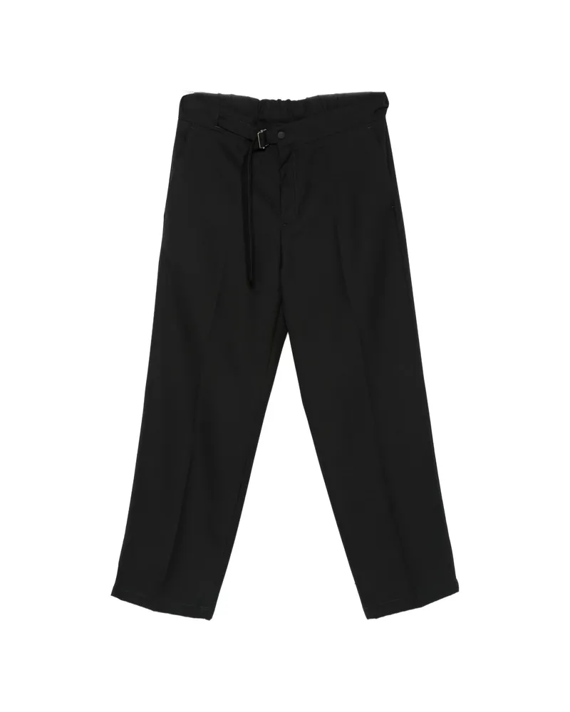 Costumein John Belted Straight-leg Trousers Black