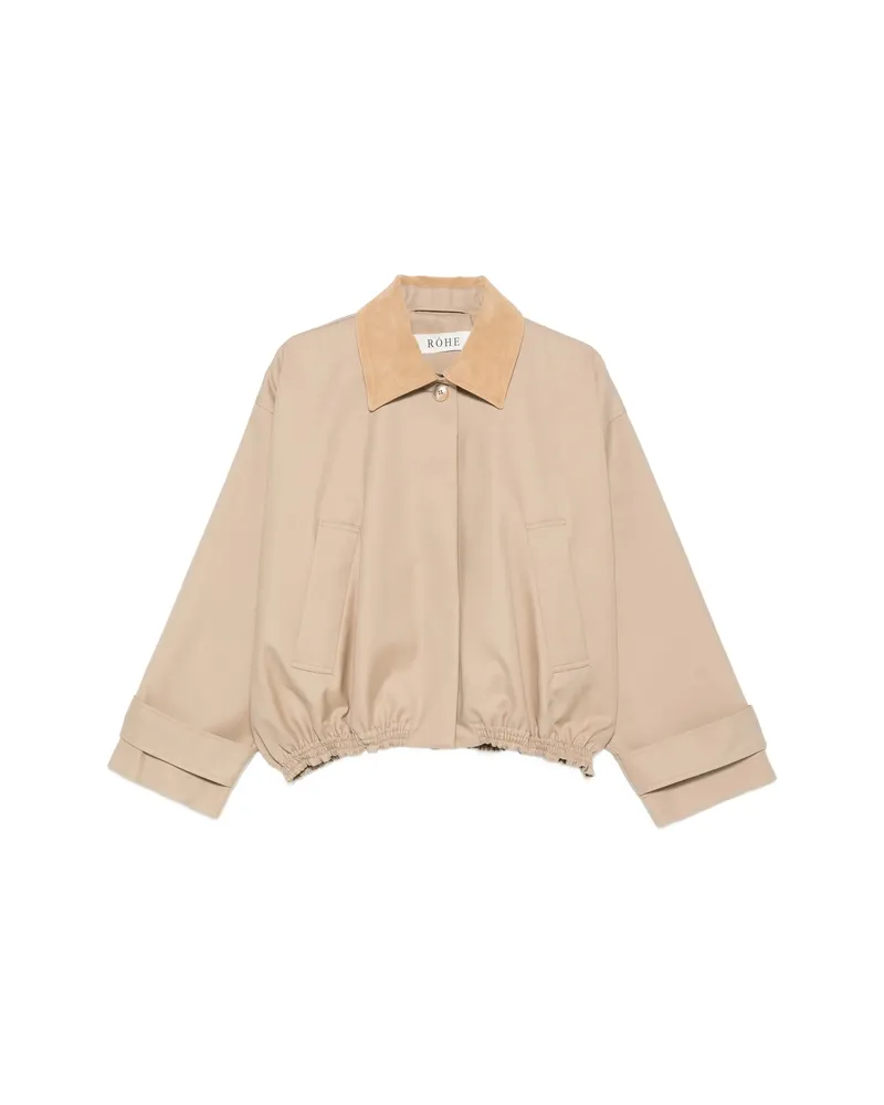 Róhe Suede-collar Jacket Neutrals