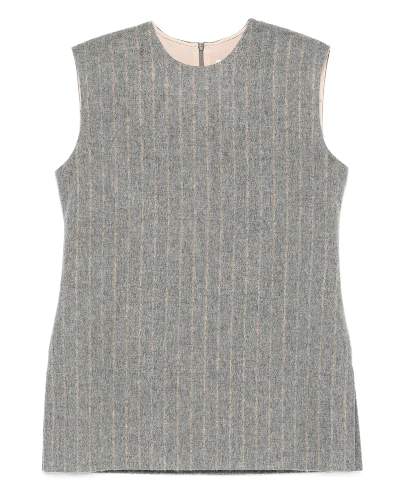Carven Pinstripe Vest Grey