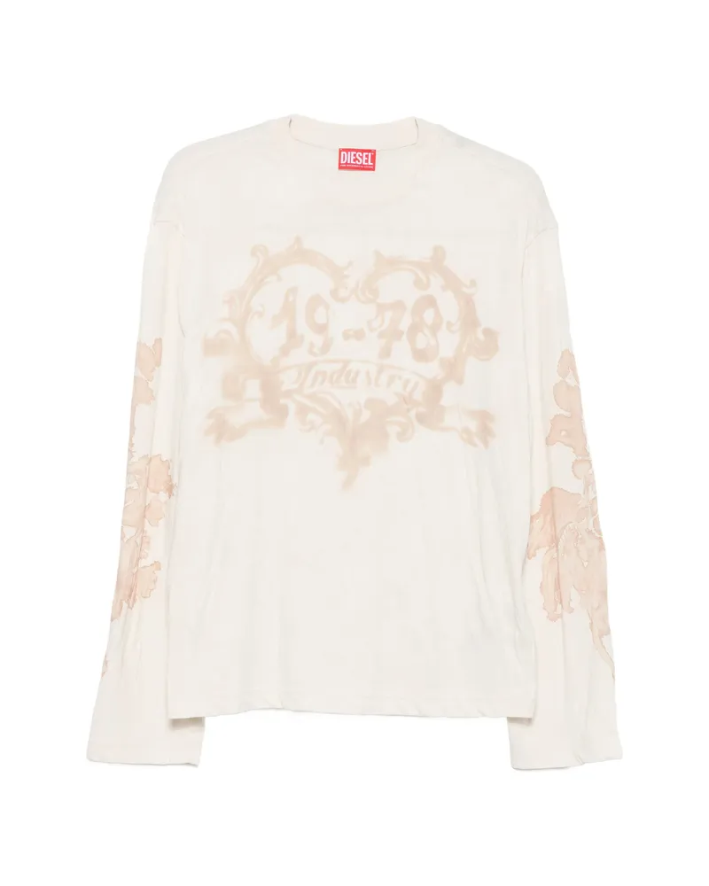 Diesel T-Hilary Long-sleeve T-shirt Neutrals