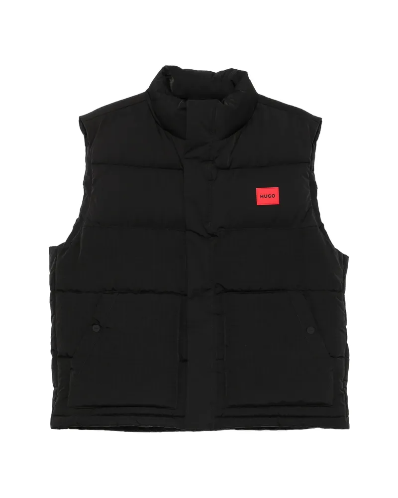 HUGO BOSS Quilted Logo-patch Gilet Black