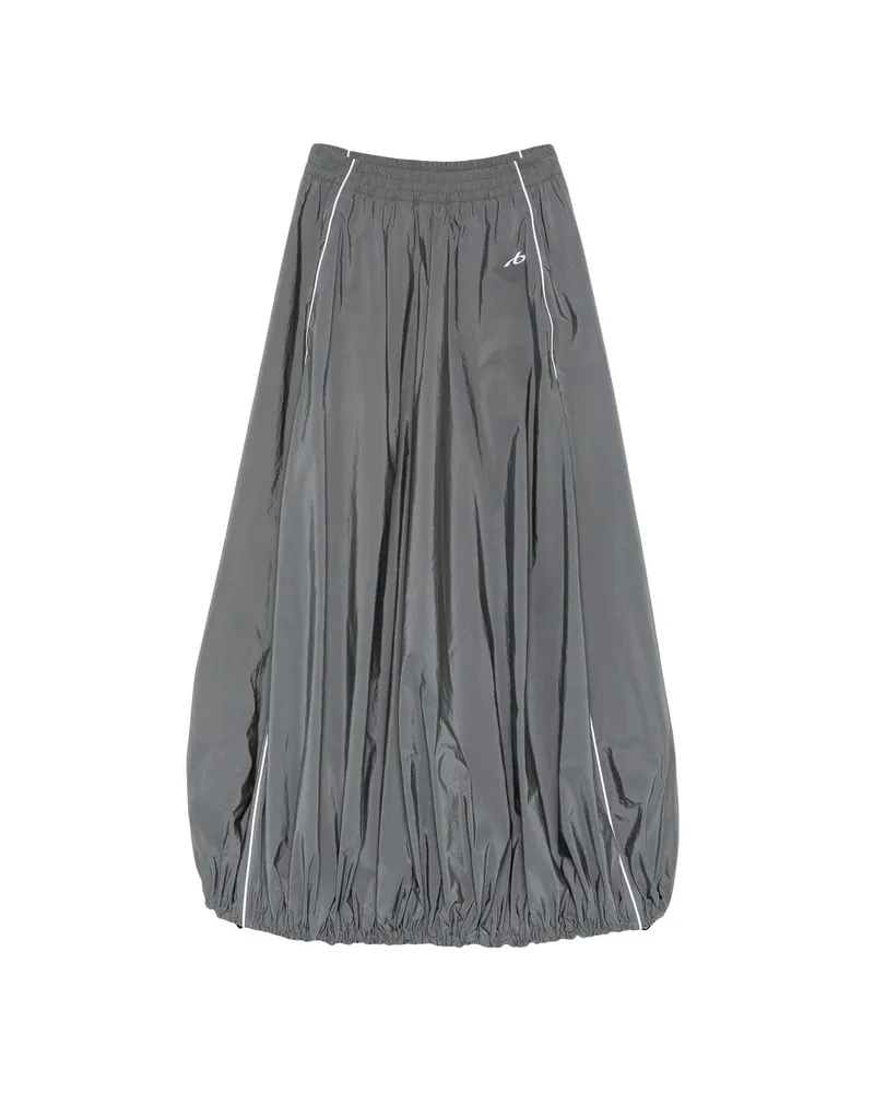 Balenciaga Side-stripe Balloon-hem Maxi Skirt Grey