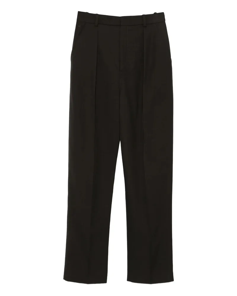Christophe Lemaire Pleated-pocket Trousers Black