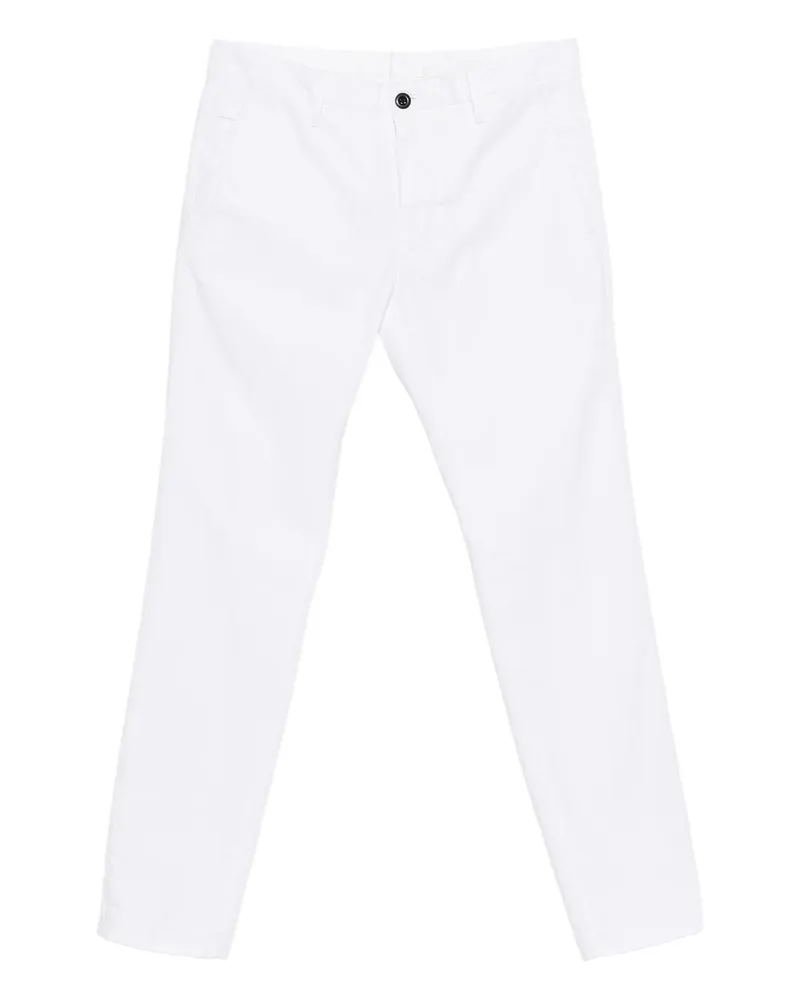 Incotex Cotton Straight-leg Trousers White