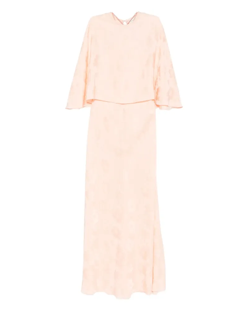 forte_forte Overlay-floral Maxi Dress Pink