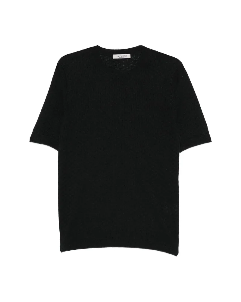 La Fileria Short-sleeve Ribbed T-shirt Black