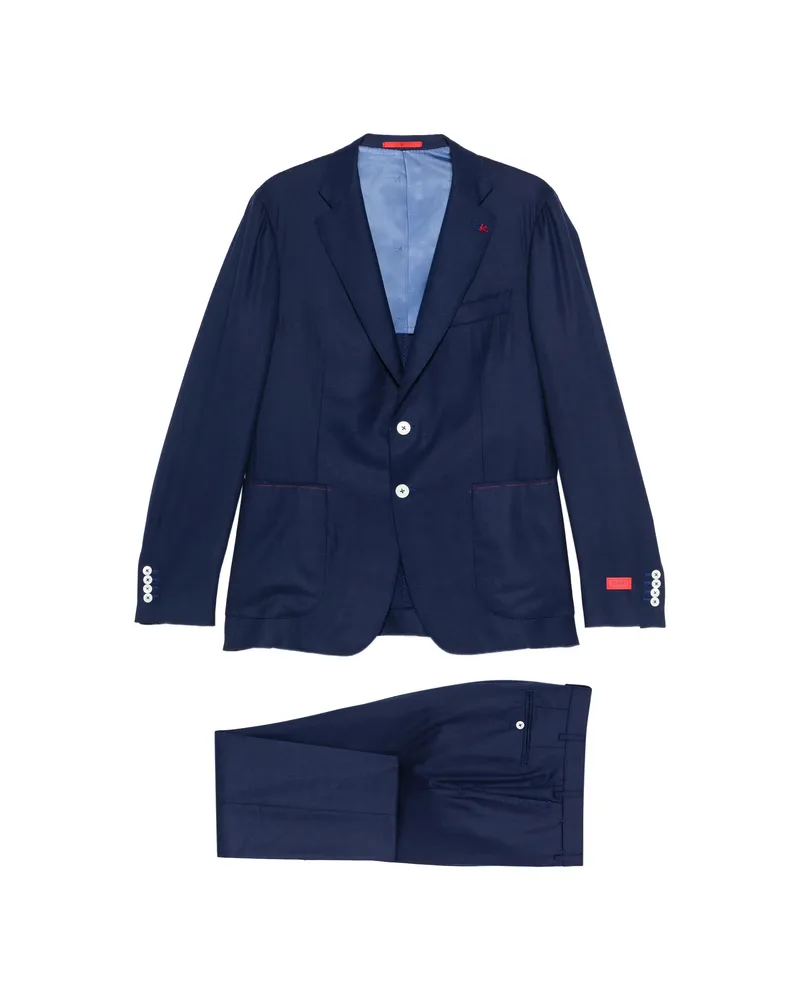 Isaia Notched-lapels Suit Blue