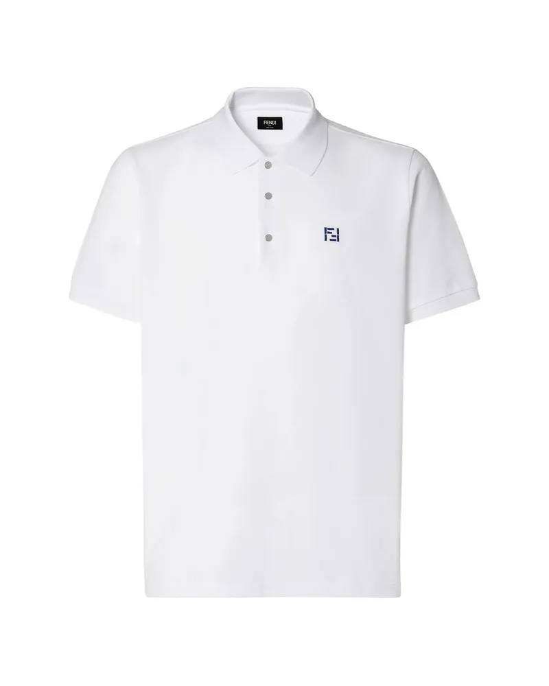 Fendi Cotton Polo Shirt White