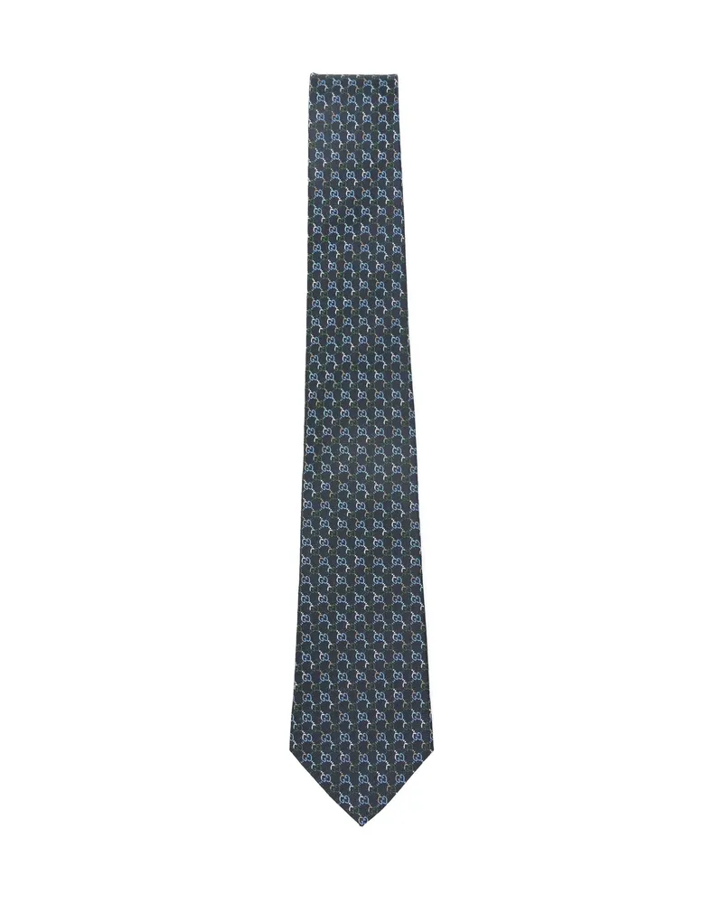 Gucci Monogram Tie Blue