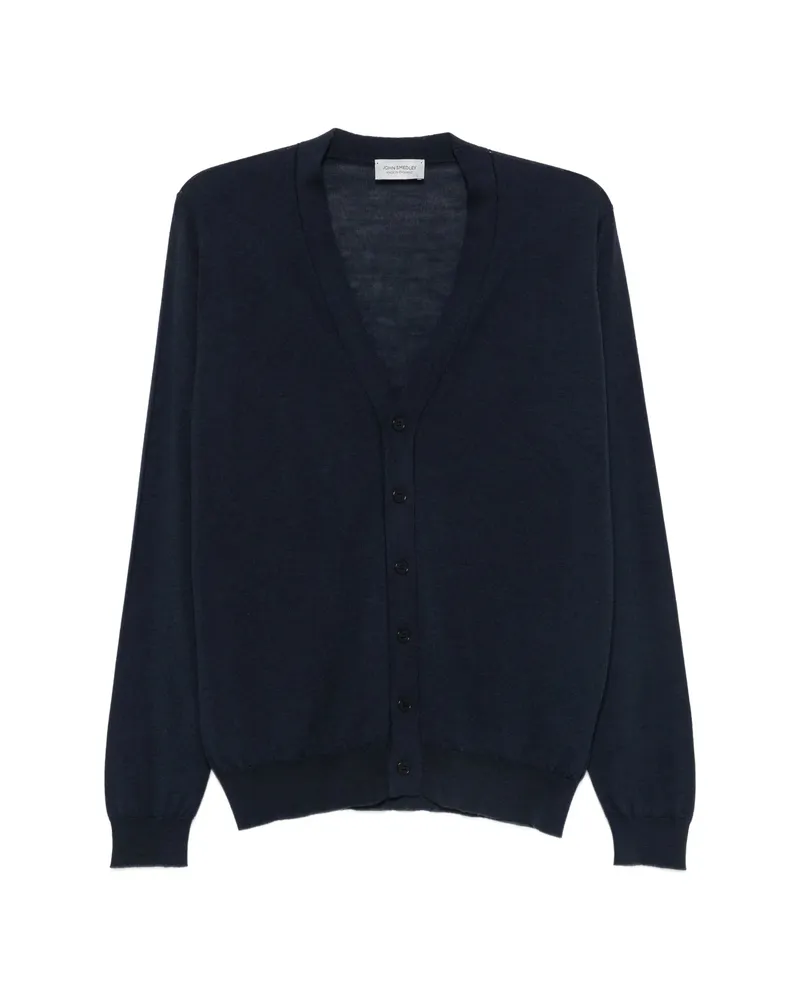 John Smedley Bradrick V-neck Cardigan Blue