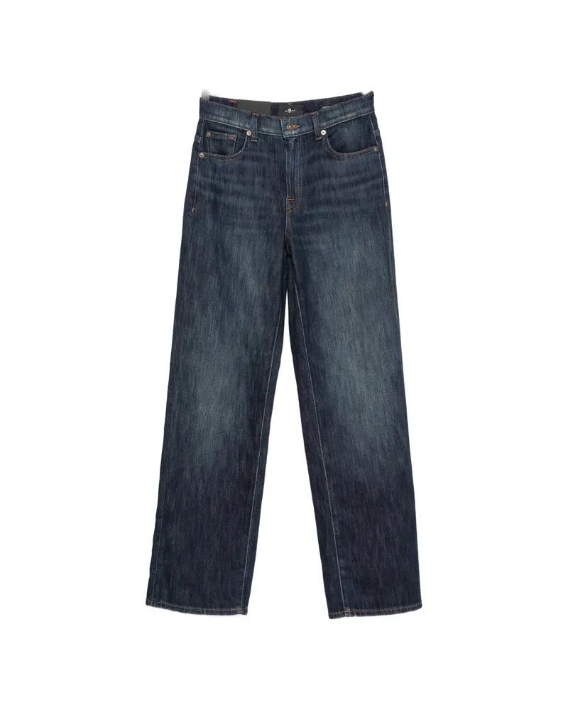 7 for all mankind Stovepipe Belt-loop Jeans Blue