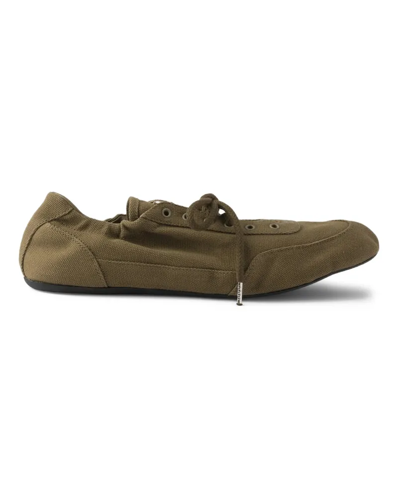 Prada Collapse Canvas Sneakers Brown
