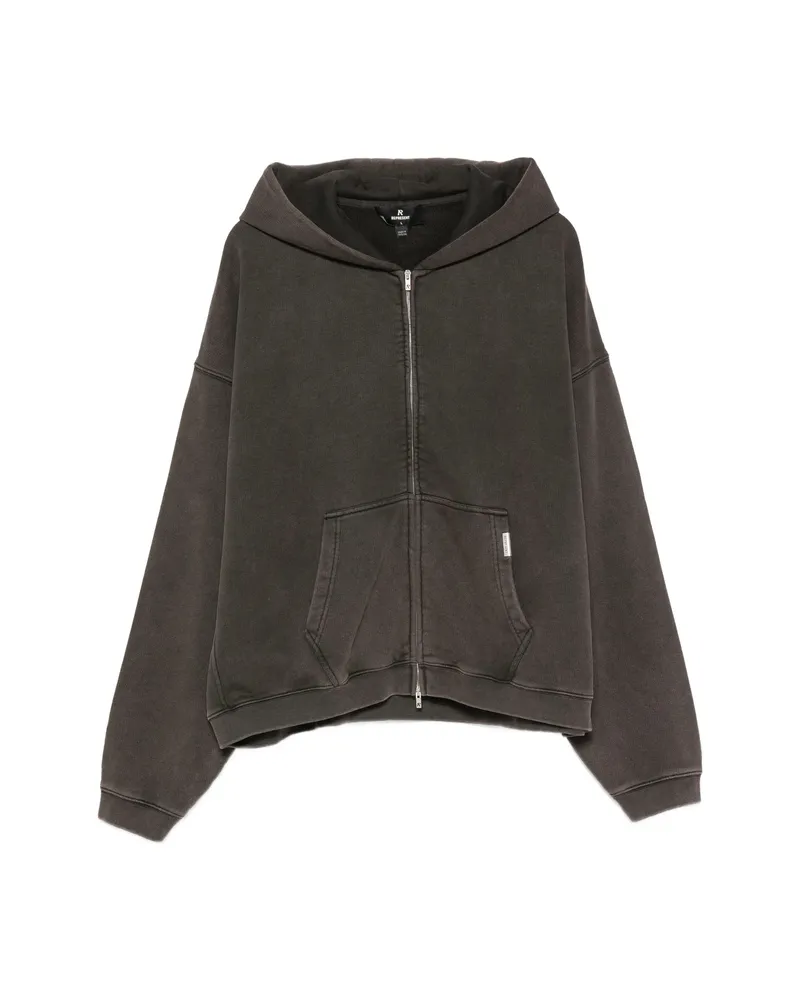 REPRESENT Initial Zip-up Cotton Hoodie Brown