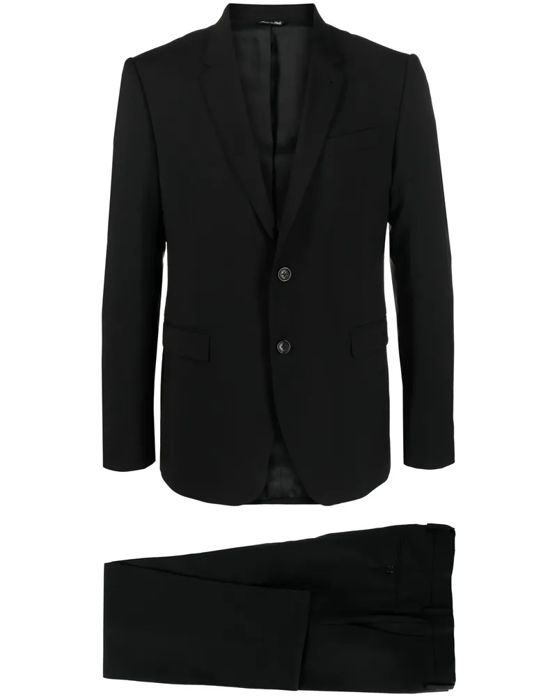 ERALDO Notched-lapel Single-breasted Wool Suit Black