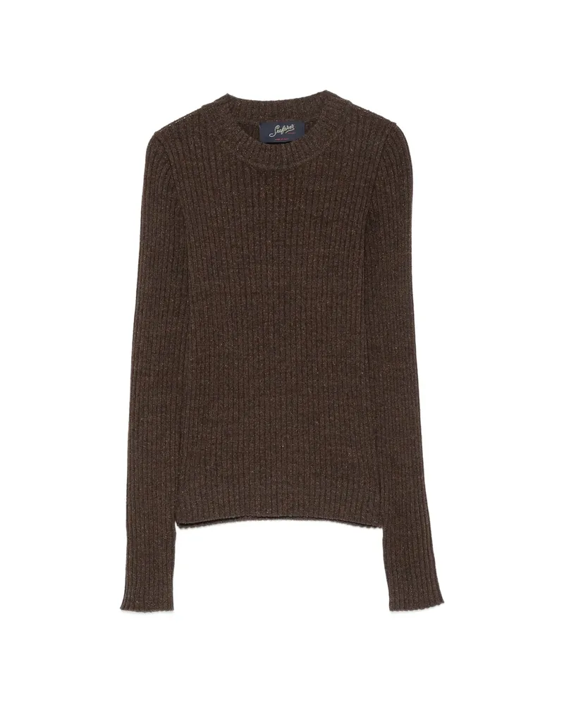 Seafarer Ribbed-knit Sweater Brown