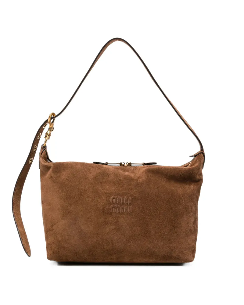 Miu Miu Spirit Shoulder Bag Brown