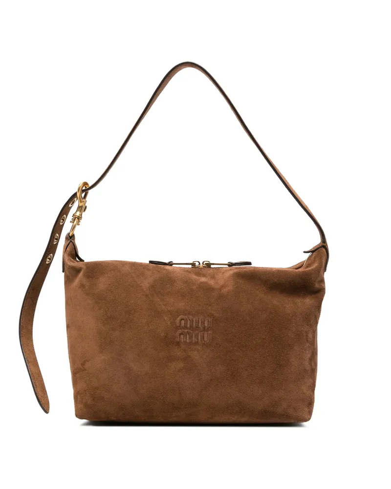 Miu Miu Spirit Shoulder Bag Brown