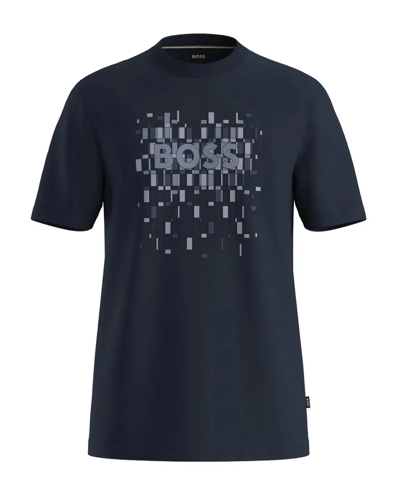 HUGO BOSS Logo-print T-shirt Blue