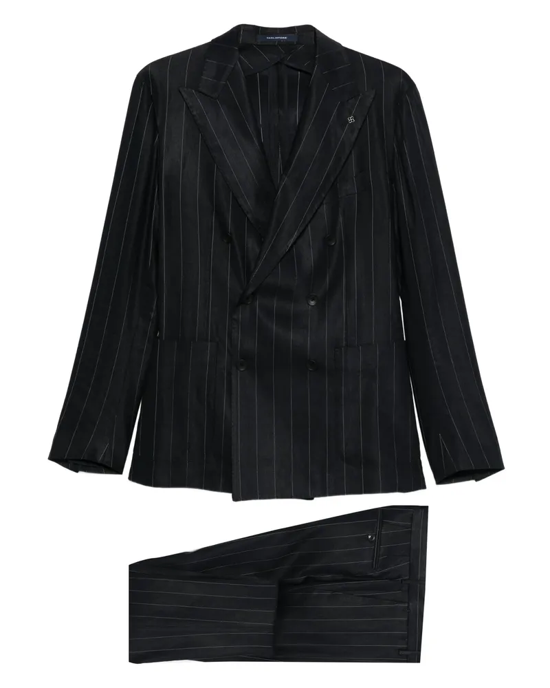 Tagliatore Pinstripe Suit Blue