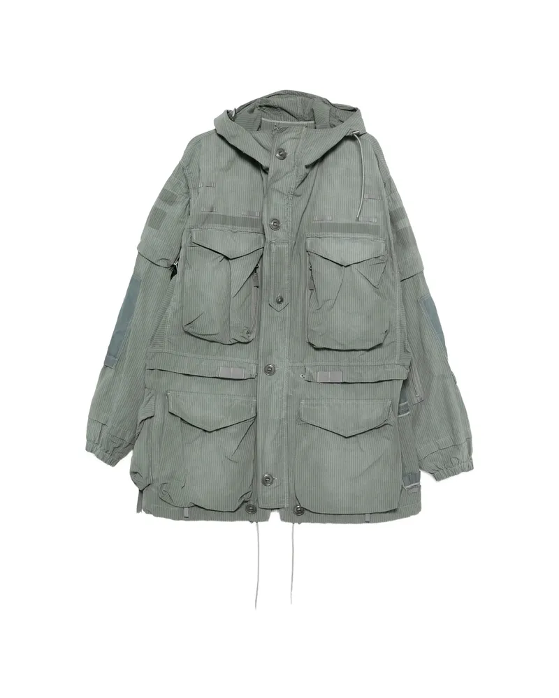 Maison Margiela Hooded Multi-pocket Coat Grey