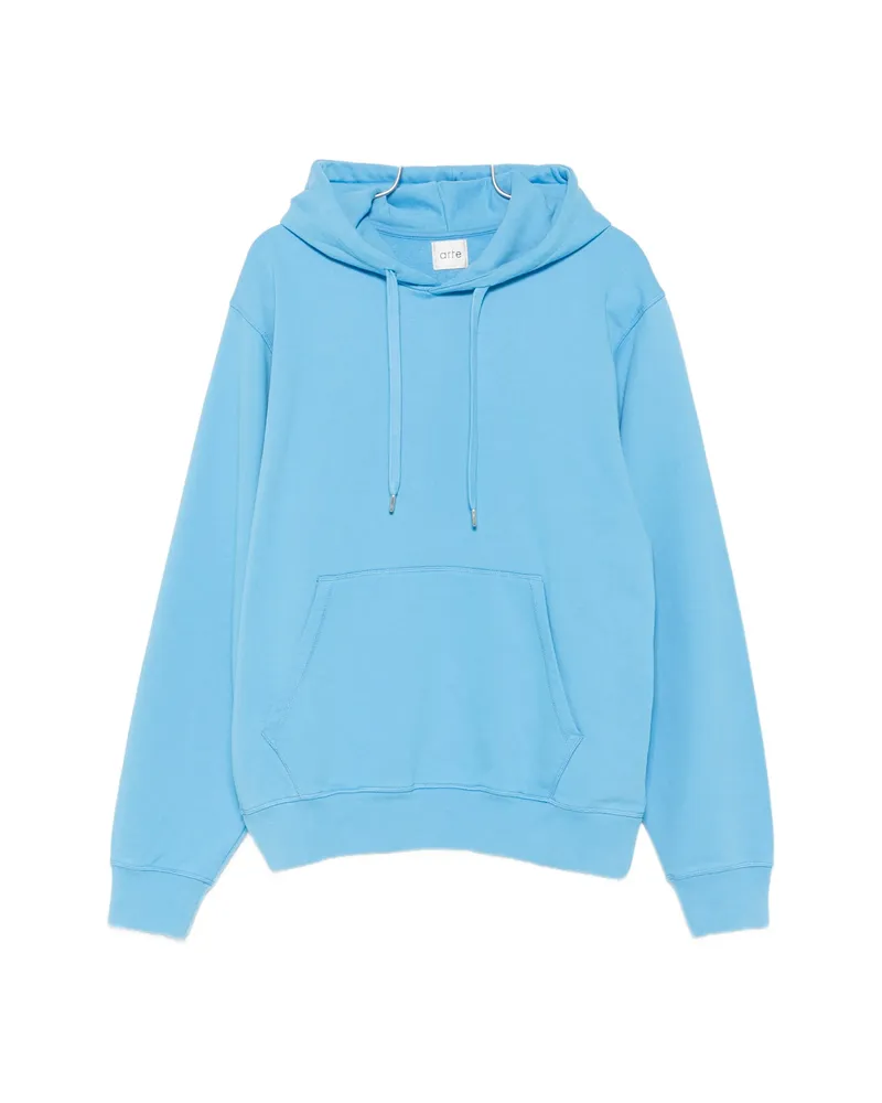 Arte Antwerp Long-sleeve Logo-print Hoodie Blue