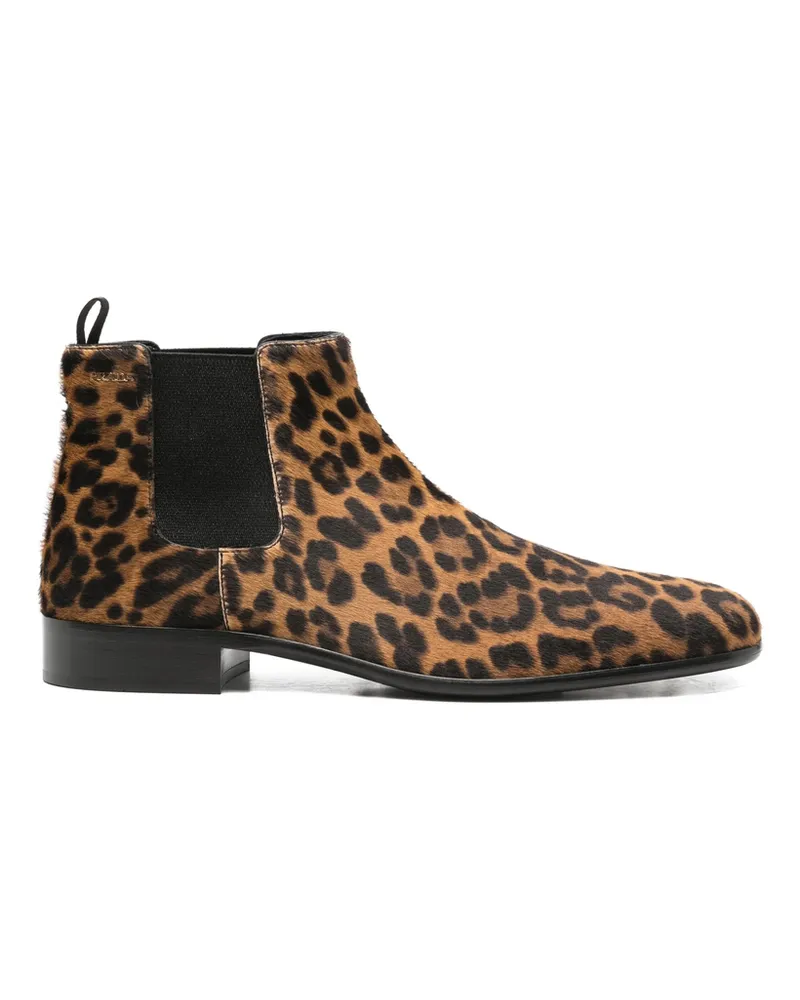 Prada Printed Elasticated Booties Brown