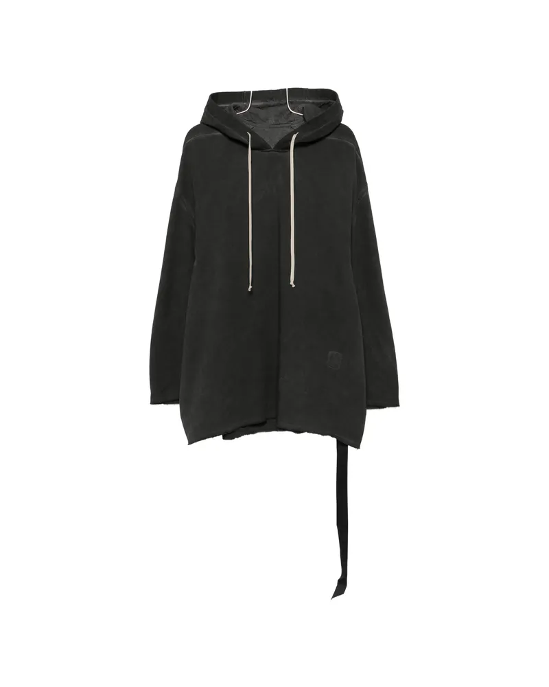 DRKSHDW by Rick Owens Drawstring Raw-cut Hoodie Black