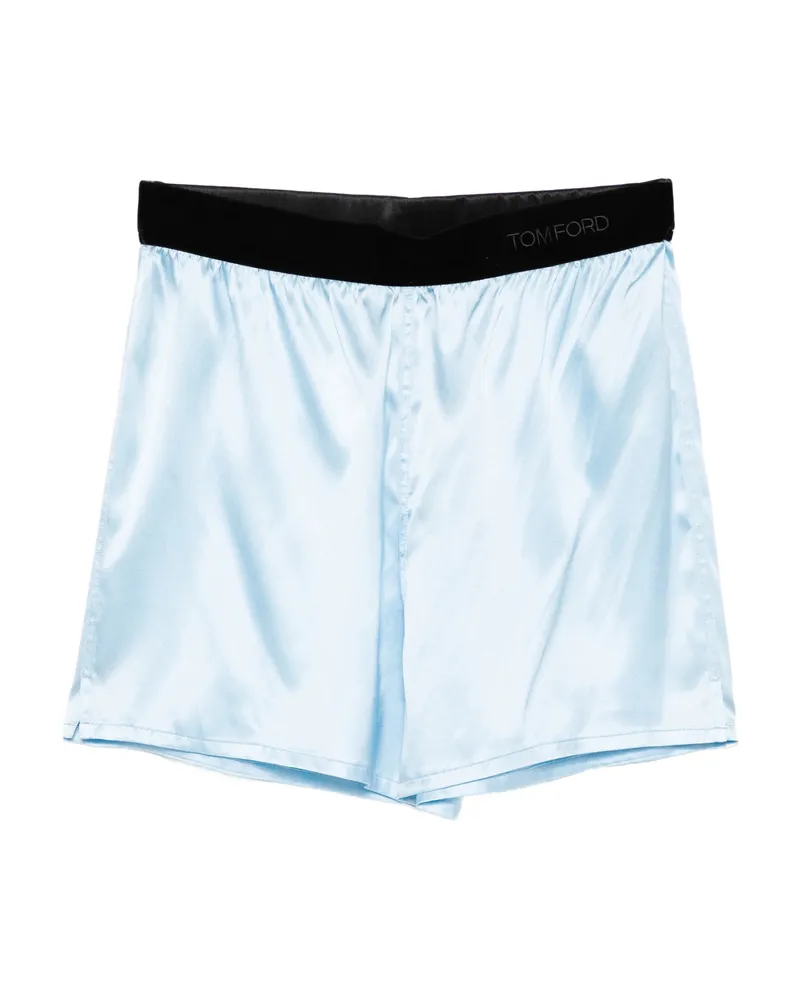 Tom Ford Satin Shorts Blue