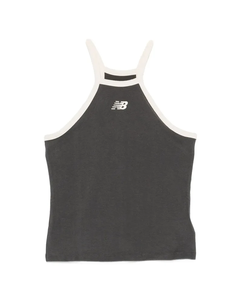 New Balance Logo-embroidered Racerback Tank Top Grey