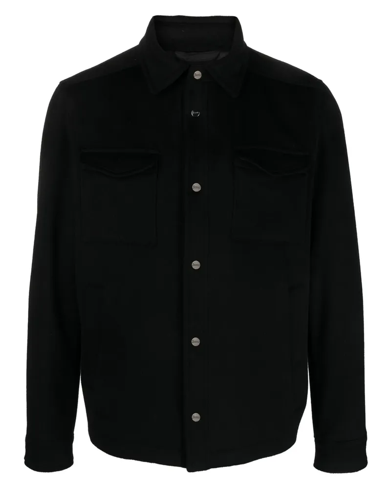Herno Button-up Shirt Jacket Black