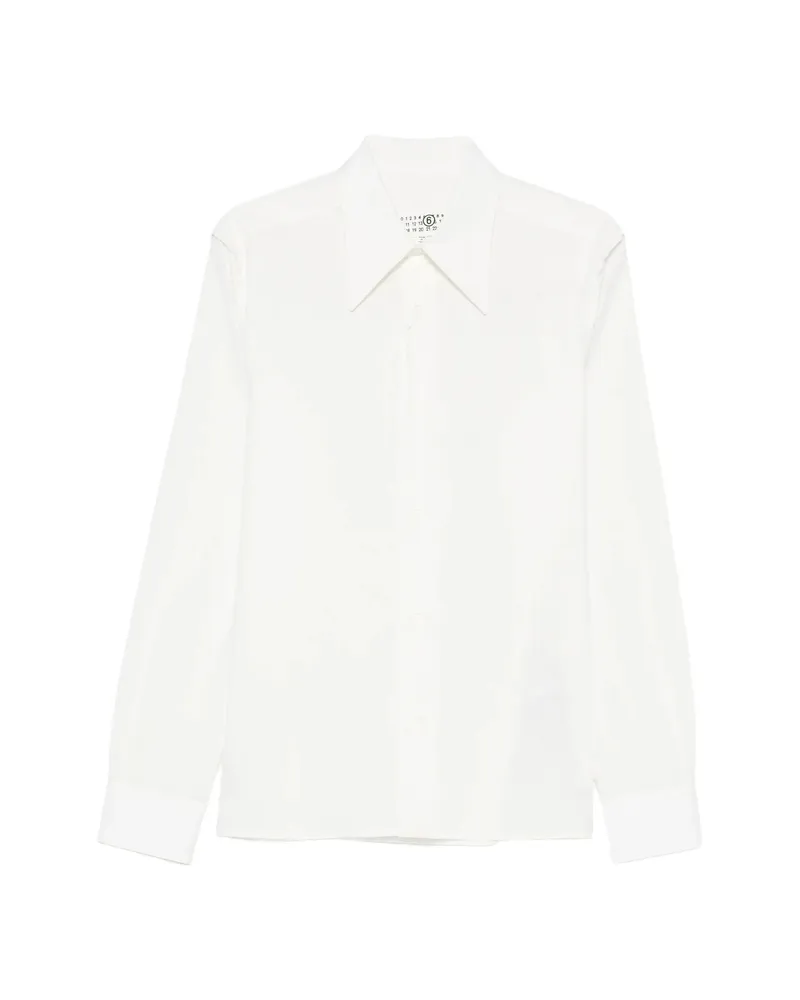 Maison Margiela Raw-edge Layered-detail Shirt White