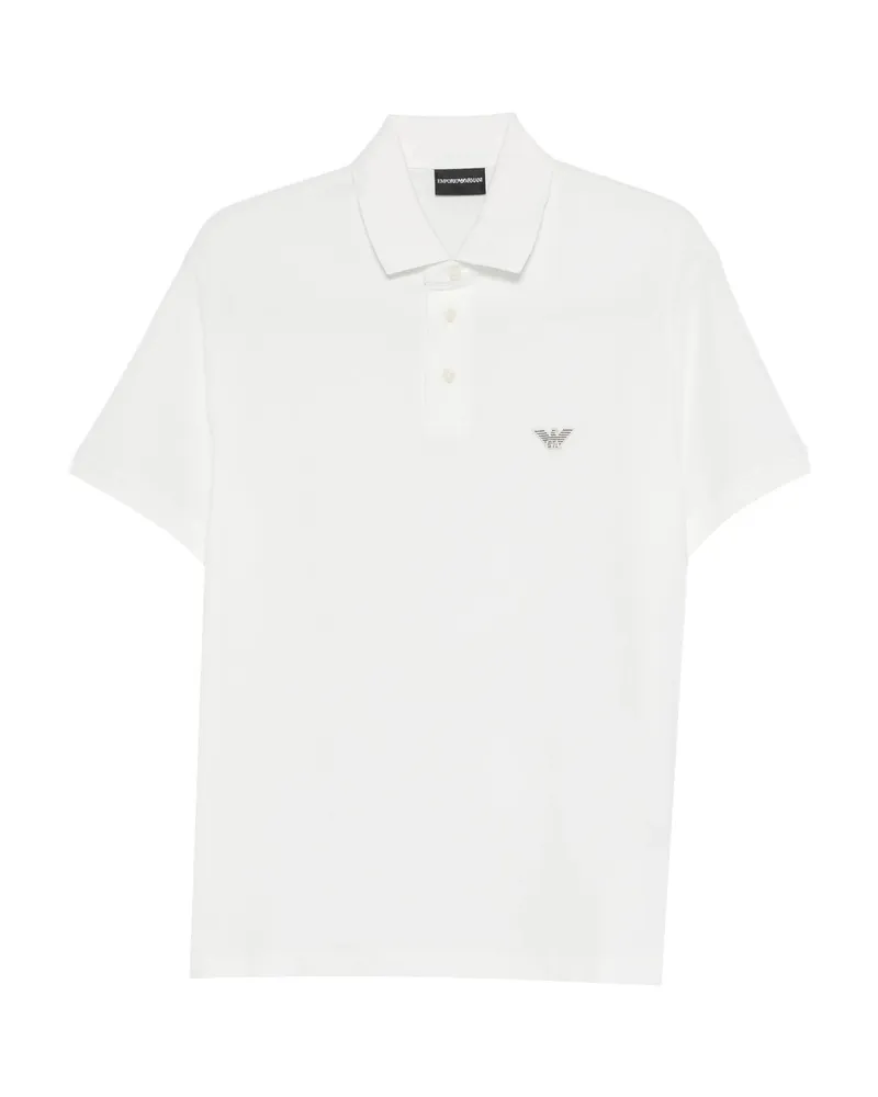 Emporio Armani Logo-embroidered Polo Shirt White