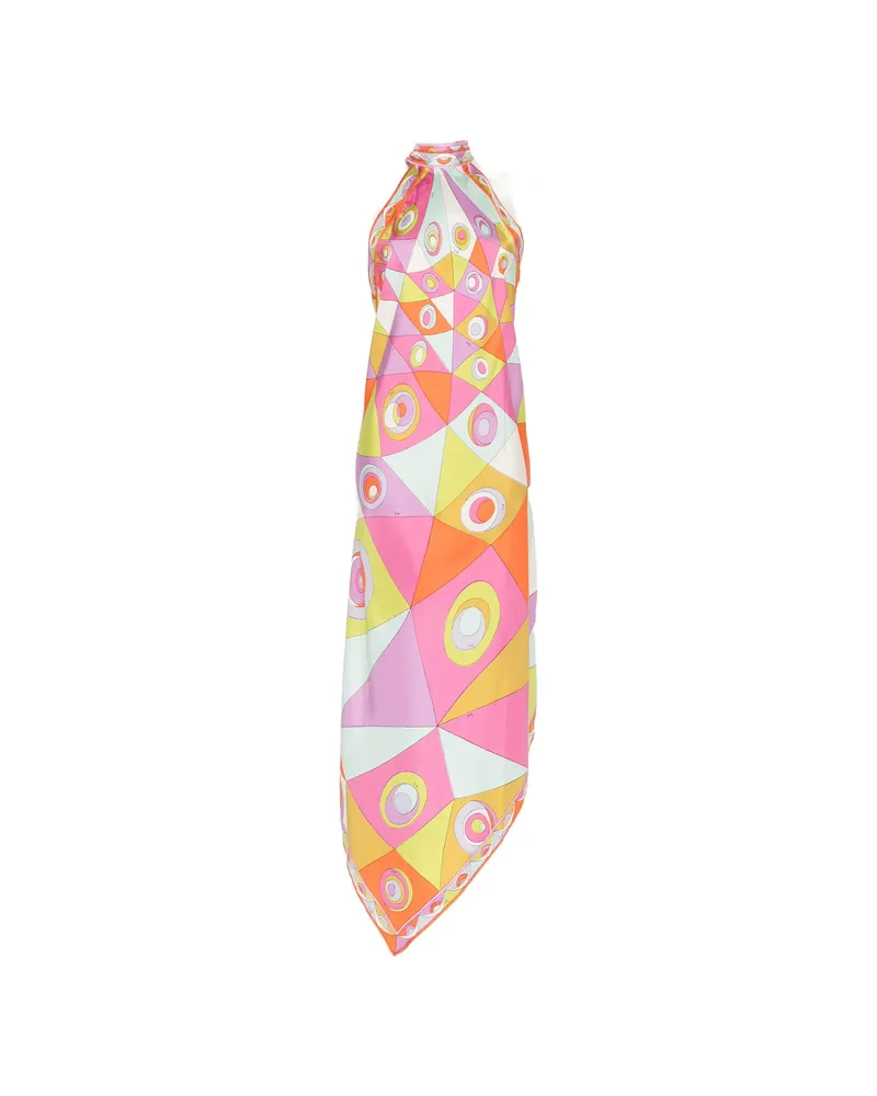 Emilio Pucci Geometric-print Midi Dress Pink