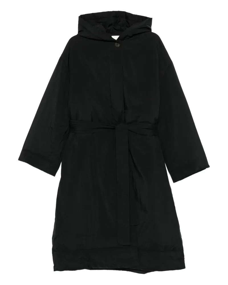 Studio Nicholson Hooded Belted Coat Blue