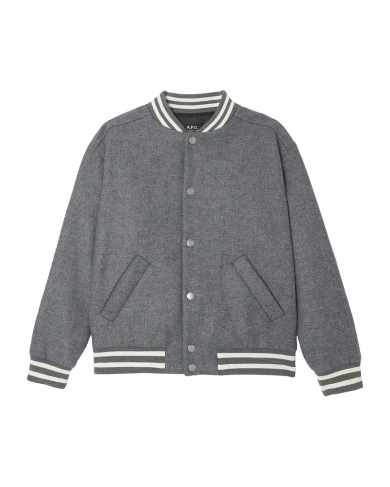 A.P.C. A. p.c. Micky Striped Blouson Jacket Grey