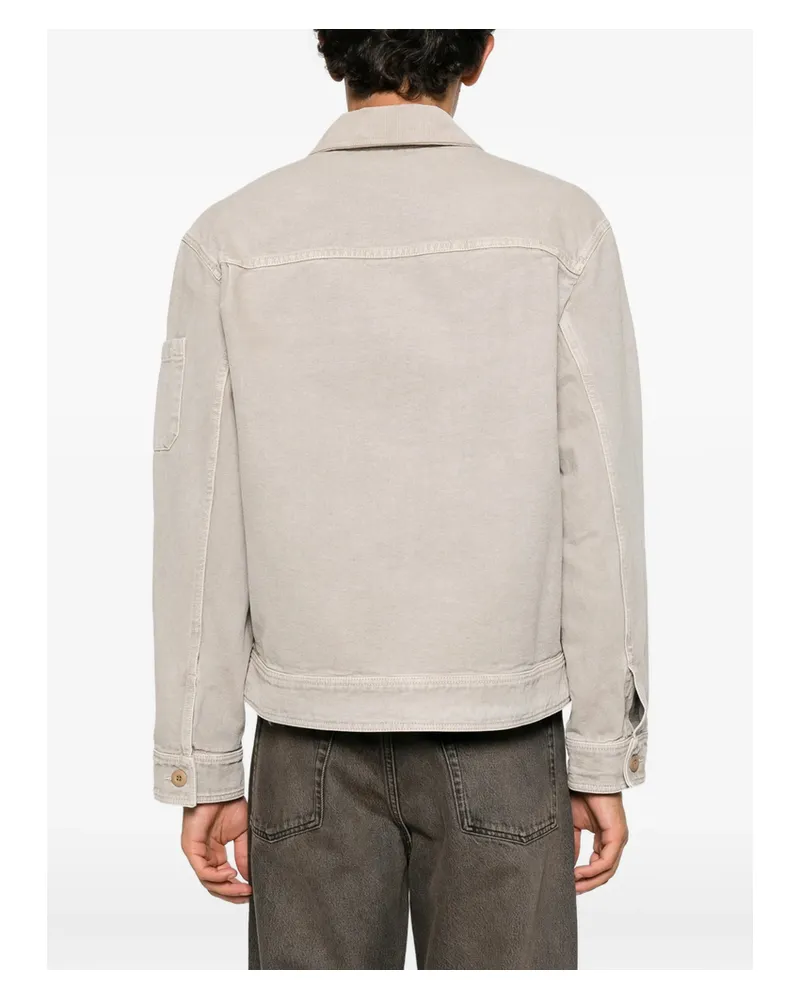 A.P.C. A. p.c. Zip-up Corduroy-collar Jacket Neutrals