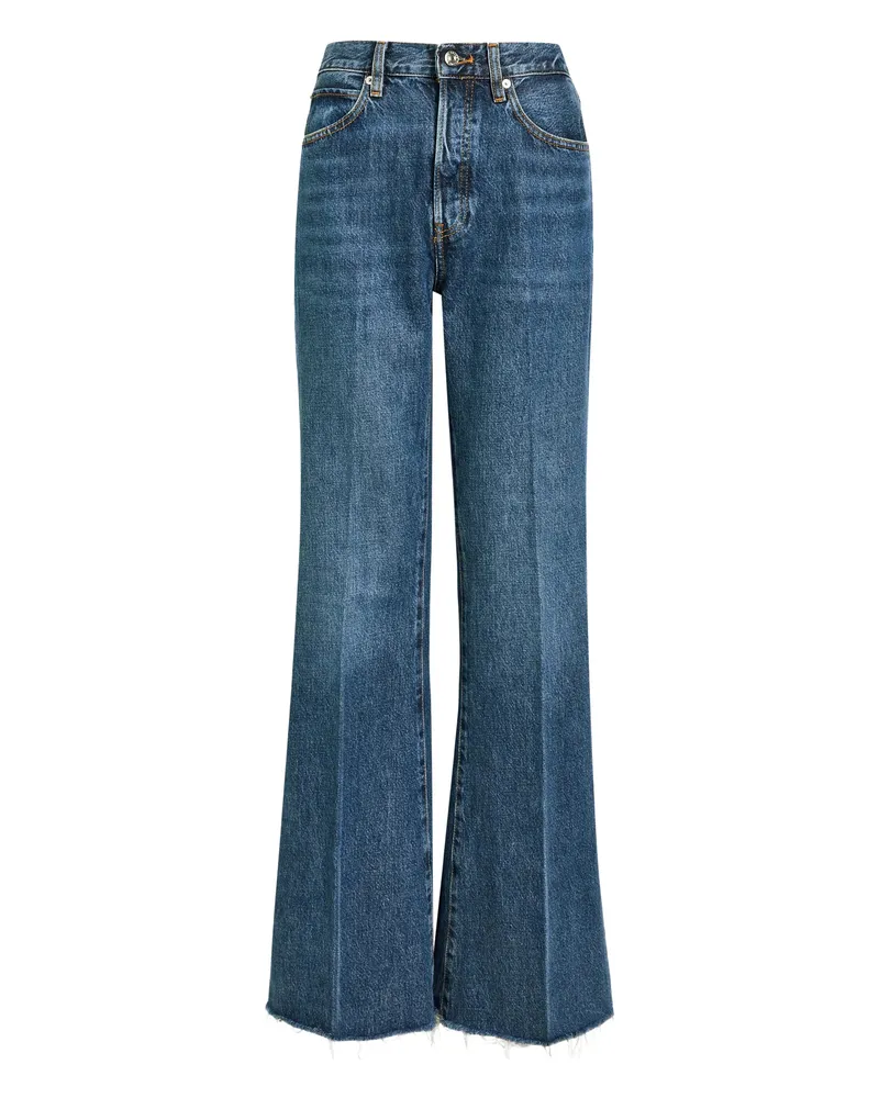 Frame Denim Frayed Antidote Jeans Blue