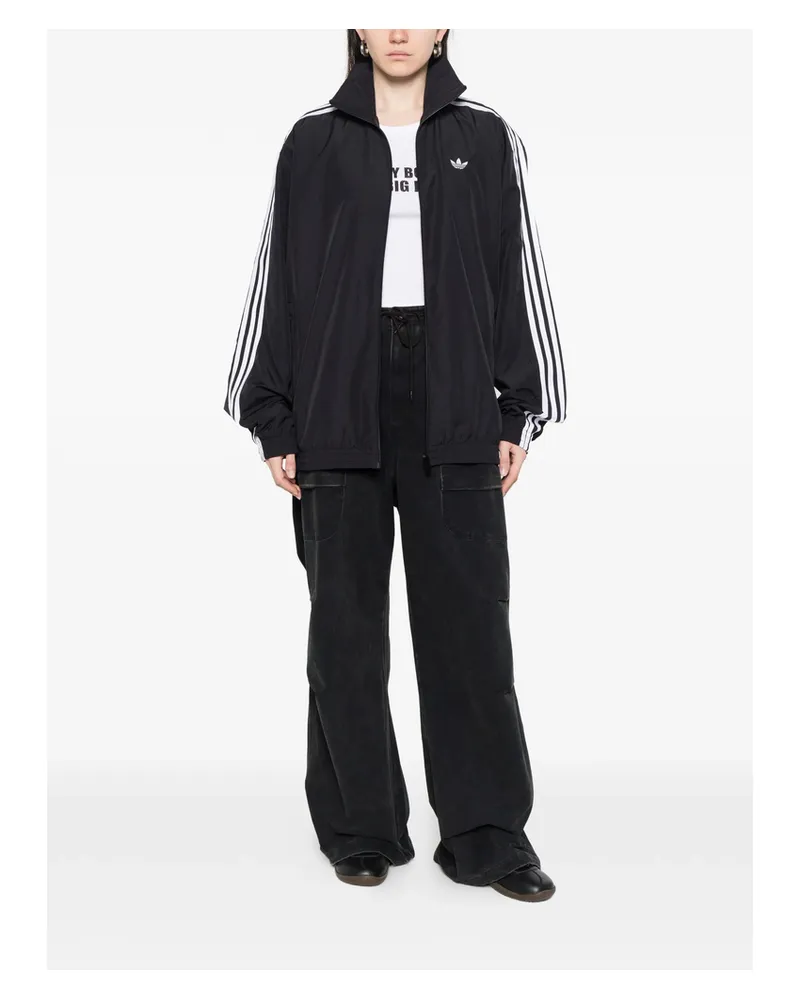 adidas Logo-detail Zip Sweatshirt Black