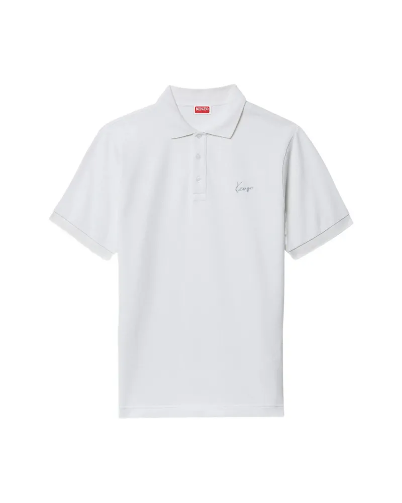 Kenzo Signature Polo Shirt White