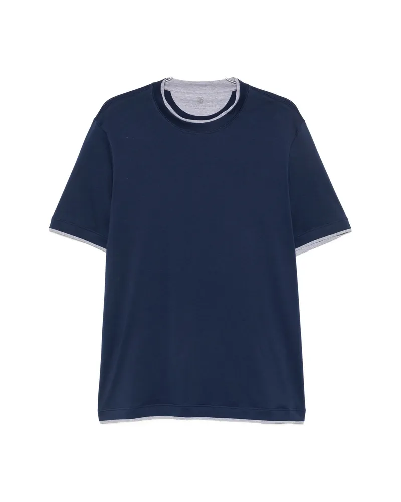 Brunello Cucinelli T-shirts And Vests Blue