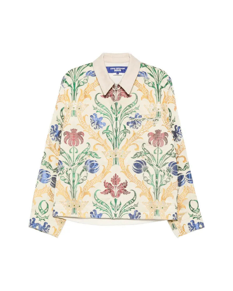 Junya Watanabe Floral-motifs Jacket Neutrals