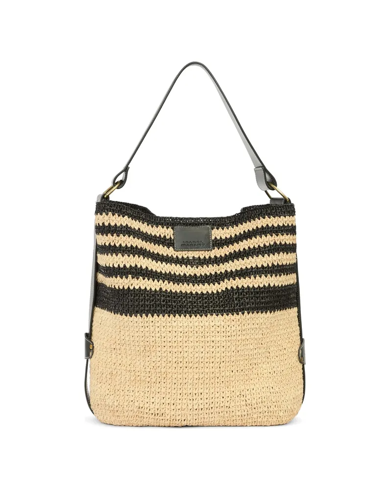 Isabel Marant Bayia Raffia Shoulder Bag Neutrals