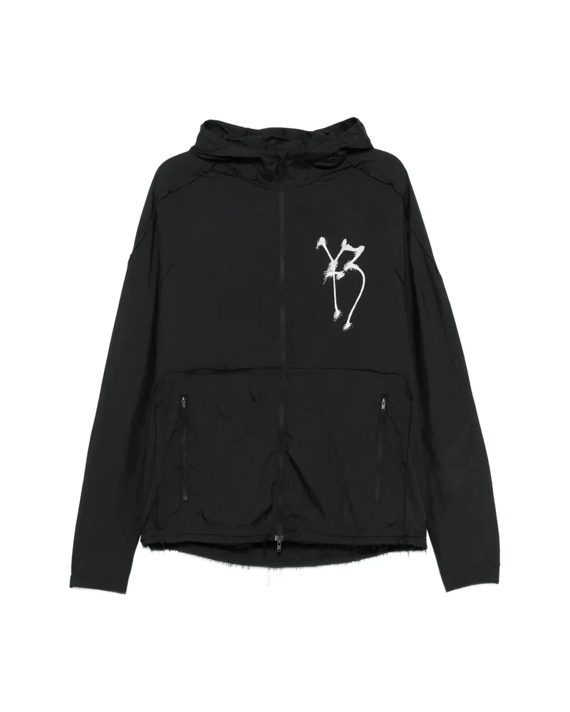 Y-3 Graphic-print Hooded Jacket Black