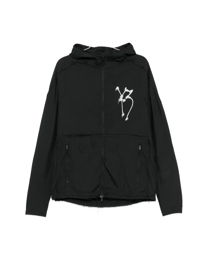 Y-3 Graphic-print Hooded Jacket Black