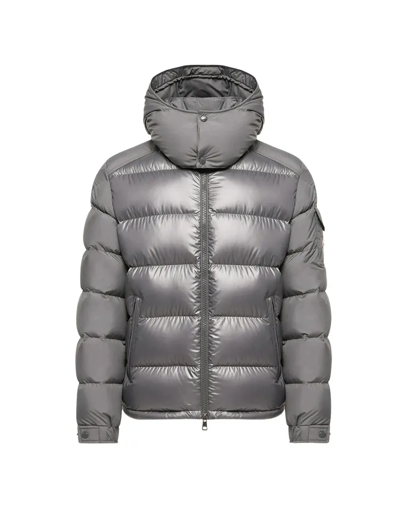 Moncler Logo-patch Padded Jacket Grey