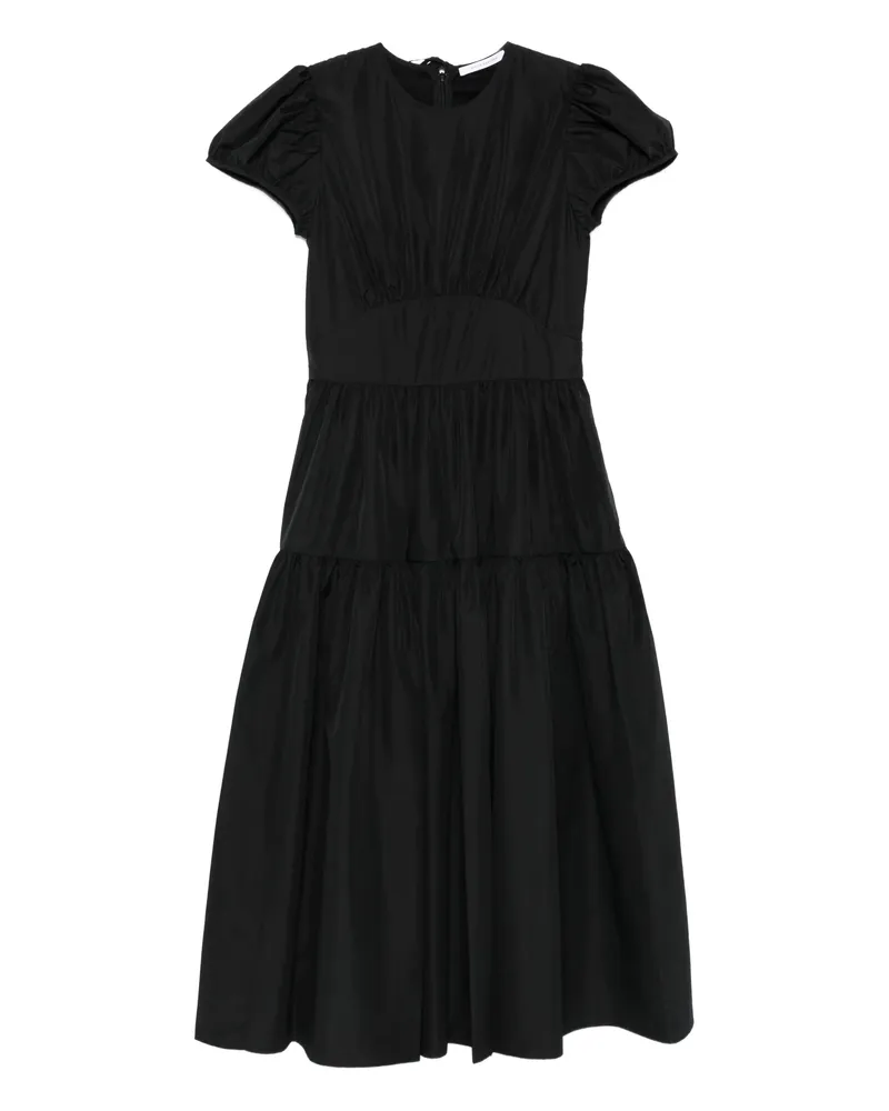 Cecilie Bahnsen Tiered Puff-sleeve Dress Black